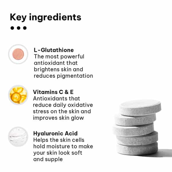 Hk Vitals Glutathione (Cola | 15 Tabs) | With Vitamin C & E | For Skin Glow & Hydration