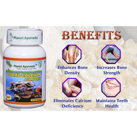 Planet Ayurveda Coral Calcium Complex - 60 Capsules