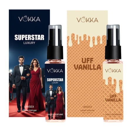 Vokka Superstar & Uff Vanilla 8Ml Each Luxury Long Lasting Perfume For Men & Women