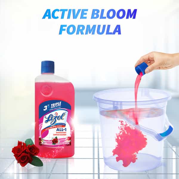 Lizol Floral Disinfectant Floor Cleaner Bottle Of 975 Ml