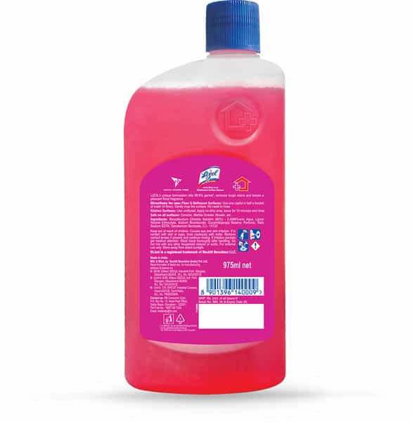 Lizol Floral Disinfectant Floor Cleaner Bottle Of 975 Ml