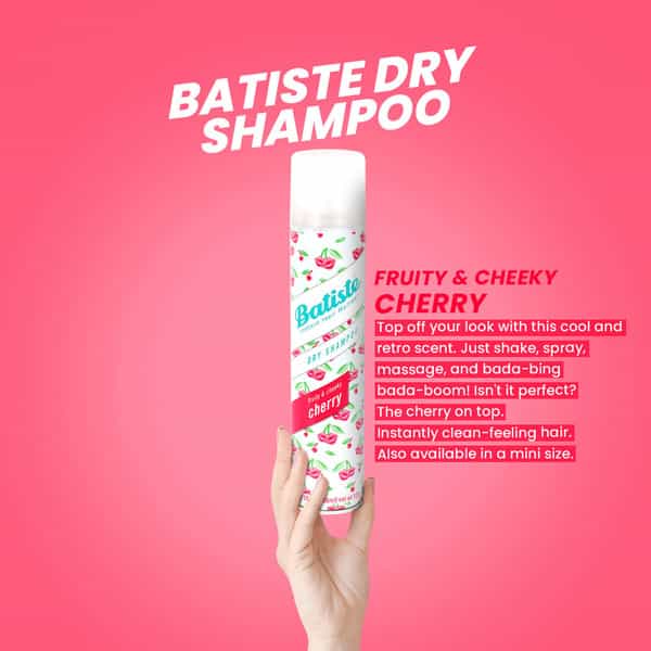 Batiste Instant Hair Refresh Dry Shampoo - Fruity & Cheeky Cherry - 200Ml