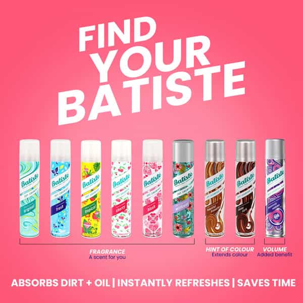 Batiste Instant Hair Refresh Dry Shampoo - Fruity & Cheeky Cherry - 200Ml