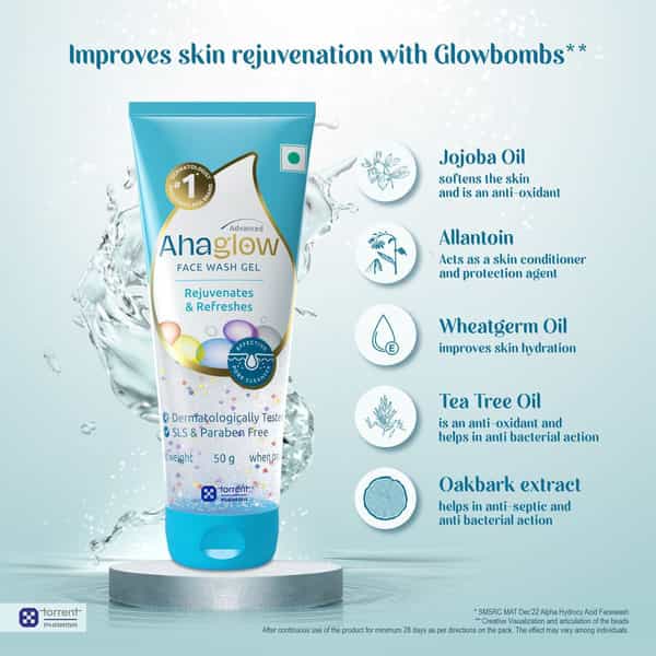 Ahaglow Advanced Tube Of 50Gm Face Wash Gel
