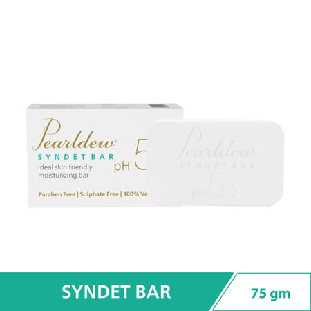 Pearldew Syndet Bar 75 Gm | Shea Butter & Tea Tree Oil | Ph 5.5 (Pack Of 3)