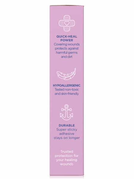 Ouchie Non-Toxic Printed Bandages Double Combo (40 Pack) - Lavender