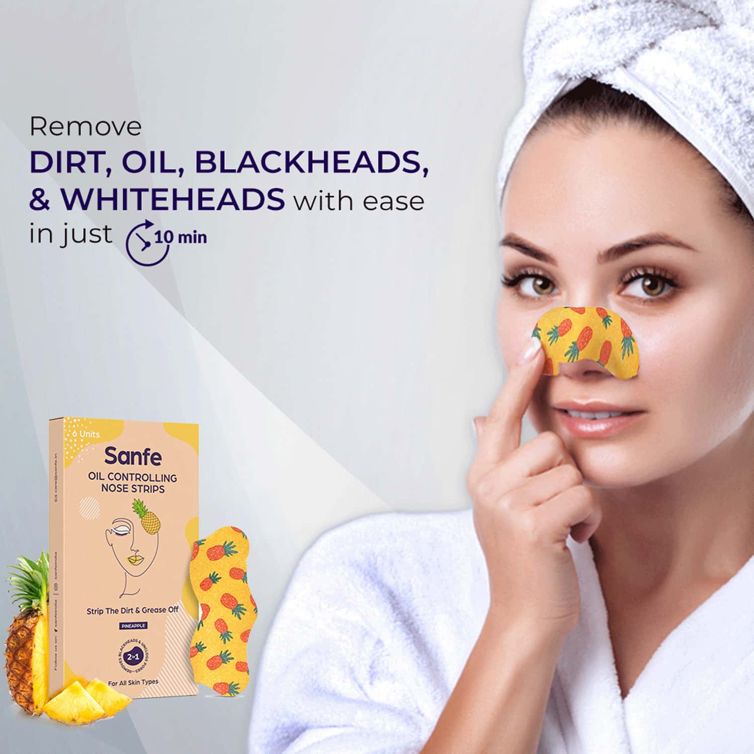 Buy SANFE OIL CONTROLLING NOSE STRIP NOSE STRIPS FOR INSTANT BLACKHEAD