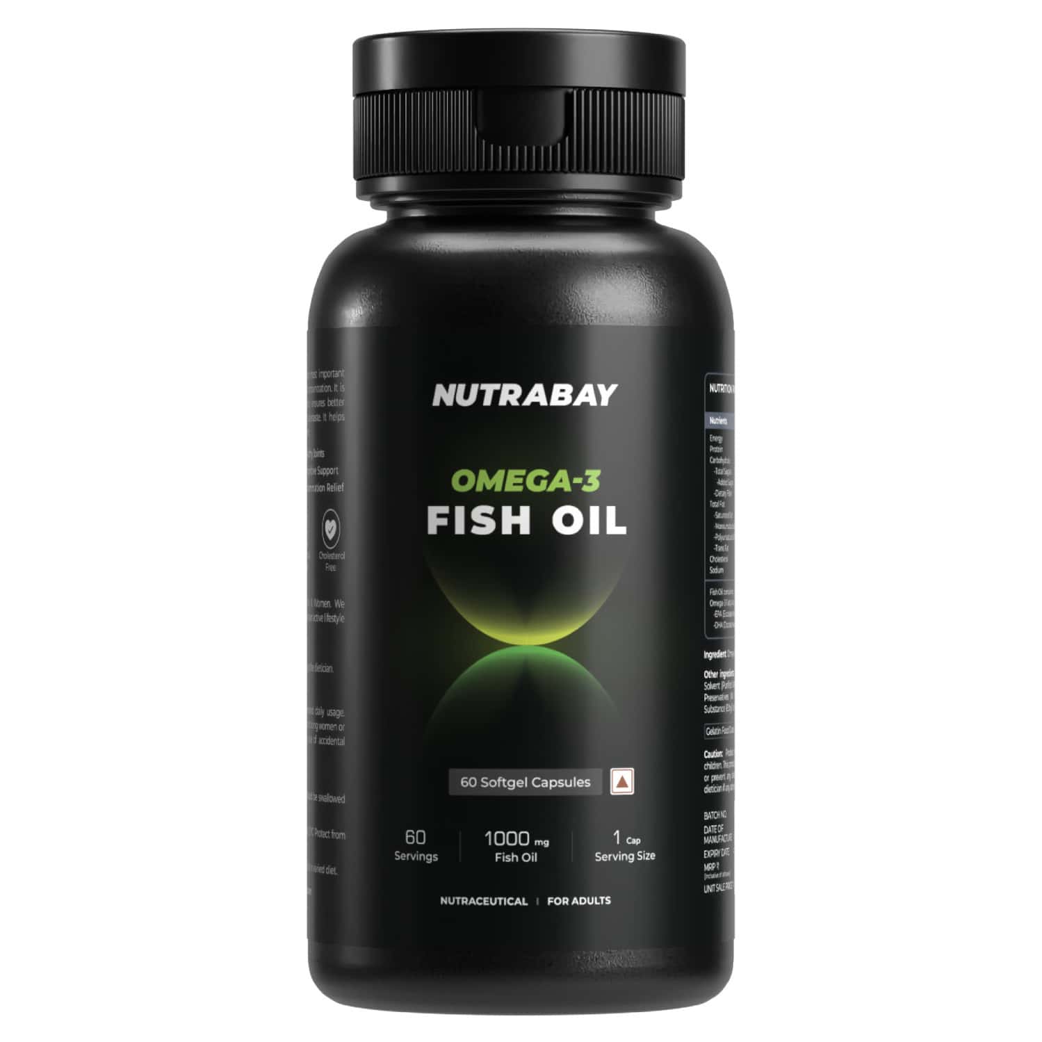 Nutrabay Wellness Fish Oil Omega 3 - 1000mg - 60 Capsules