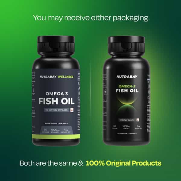 Nutrabay Wellness Fish Oil Omega 3 - 1000Mg - 60 Capsules