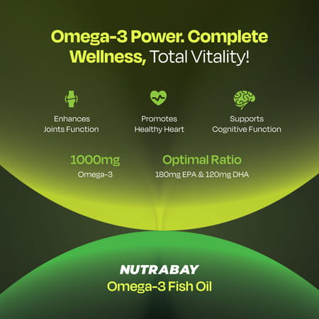 Nutrabay Wellness Fish Oil Omega 3 - 1000mg - 60 Capsules
