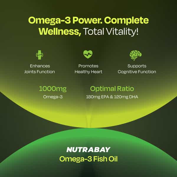 Nutrabay Wellness Fish Oil Omega 3 - 1000Mg - 60 Capsules