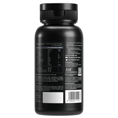 Nutrabay Wellness Fish Oil Omega 3 - 1000mg - 60 Capsules