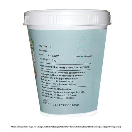 Jus Amazin Creamy Almond Butter - Unsweetened (1kg) | 25% Protein | Clean Nutrition