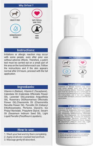 Dr Foot Cracked Heel Repair Oil For Soothing & Healing Cracked Heel 100Ml