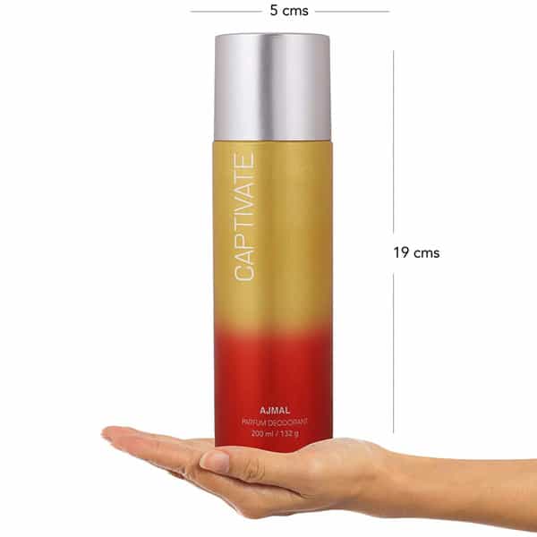 Ajmal Captivate & Ajmal Persuade Deodorant 200 Ml For Unisex & Ajmal Aretha Edp 50 Ml+2 Perfume Free
