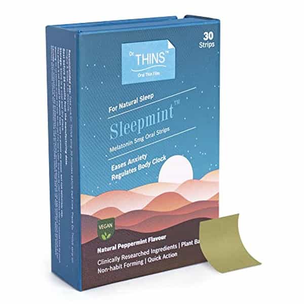 Dr.thins Sleepmint Natural Sleep Inducer Clinically Approved Plant Based Melatonin - 30 Oral Strip