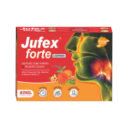 Aimil Jufex Forte Strip Of 12 Lozenges (Pack Of 3)