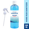 Omeo Handrub Liquid Hand Instant Sanitizer Spray Pump | 70% Alcohol - 500Ml