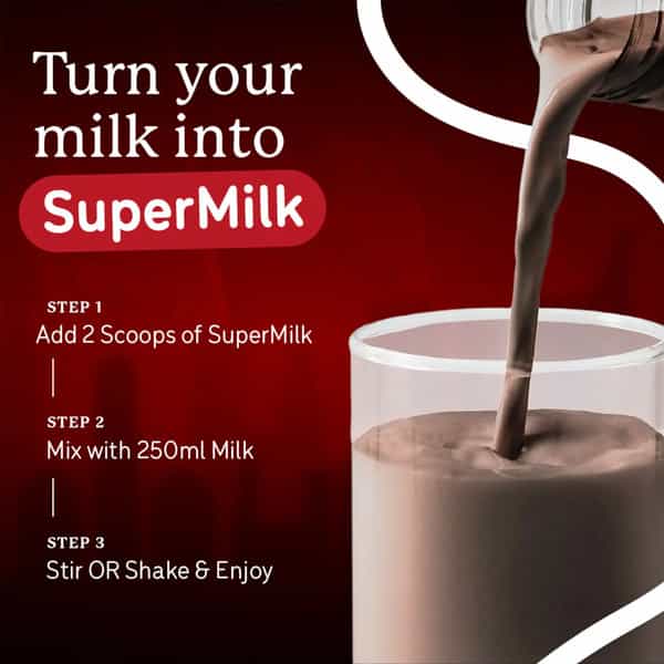Gritzo Supermilk Growth+ Iron Man (13+Y Boy) | 13G Protein Powder (Double Chocolate | 400G)