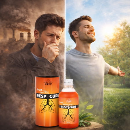 Cipzer Respicure Syrup 500ml | Supports Respiratory Health & Cold-Cough Symptom Relief