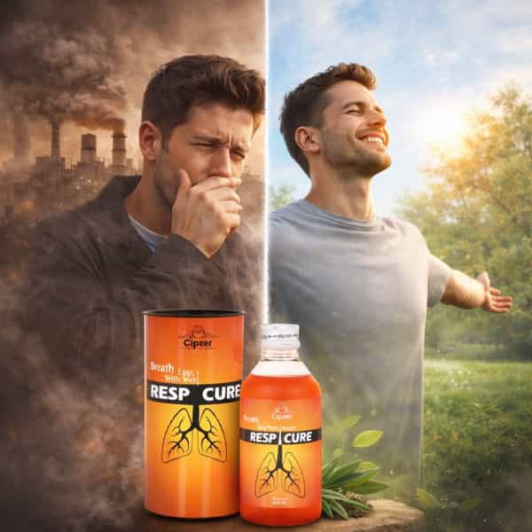 Cipzer Respicure Syrup 500Ml | Supports Respiratory Health & Cold-Cough Symptom Relief