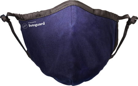 Livinguard Pro Mask | 3 Layers | >95% Filtration Washable & Reusable Cotton Mask L - Bombay Blue