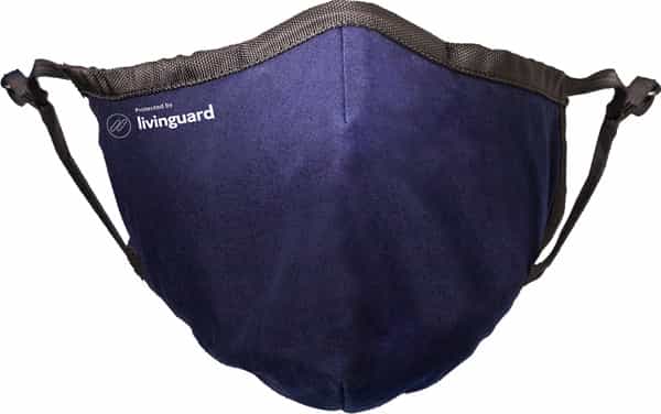 Livinguard Pro Mask | 3 Layers | >95% Filtration Washable & Reusable Cotton Mask L - Bombay Blue