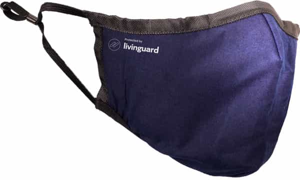 Livinguard Pro Mask | 3 Layers | >95% Filtration Washable & Reusable Cotton Mask L - Bombay Blue