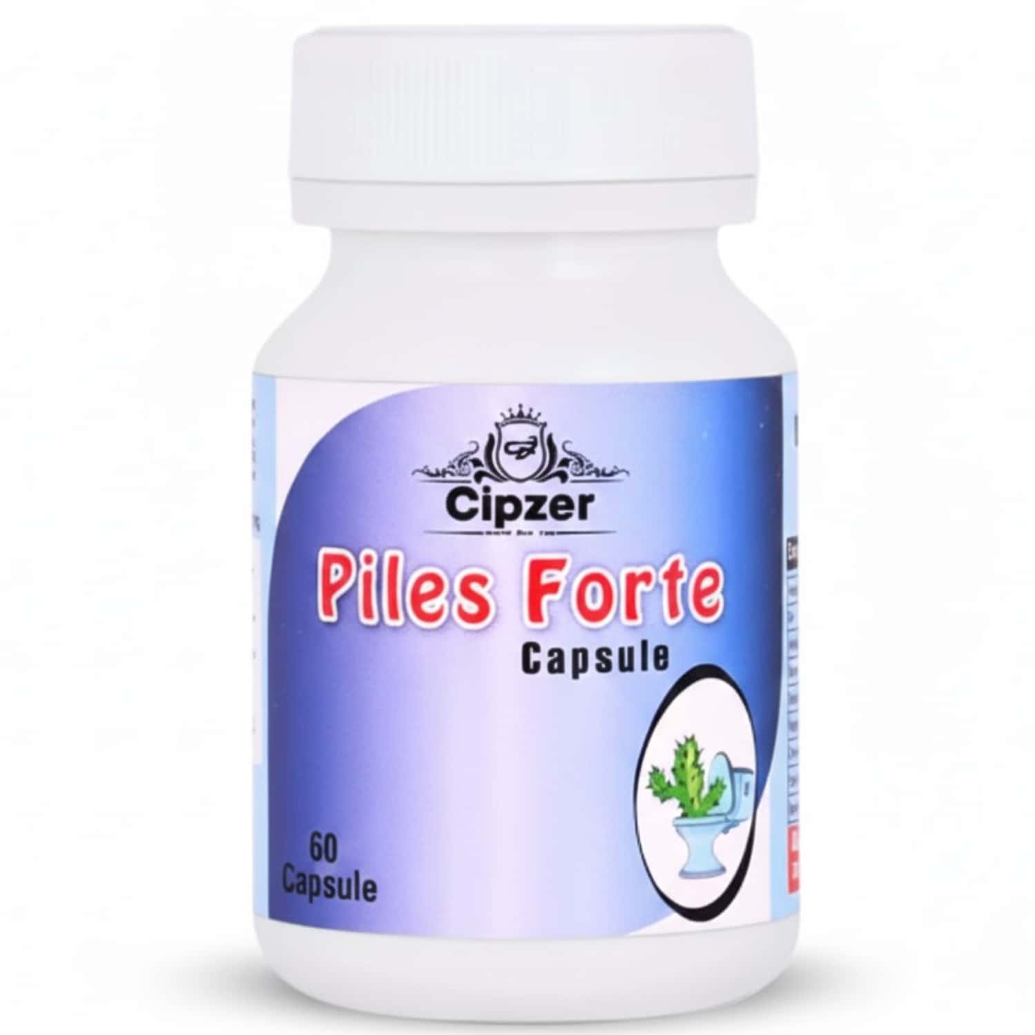 Cipzer Piles Forte Capsules Relief For Piles | Hemorrhoids | Bavasir | And Fissures 60 Capsules