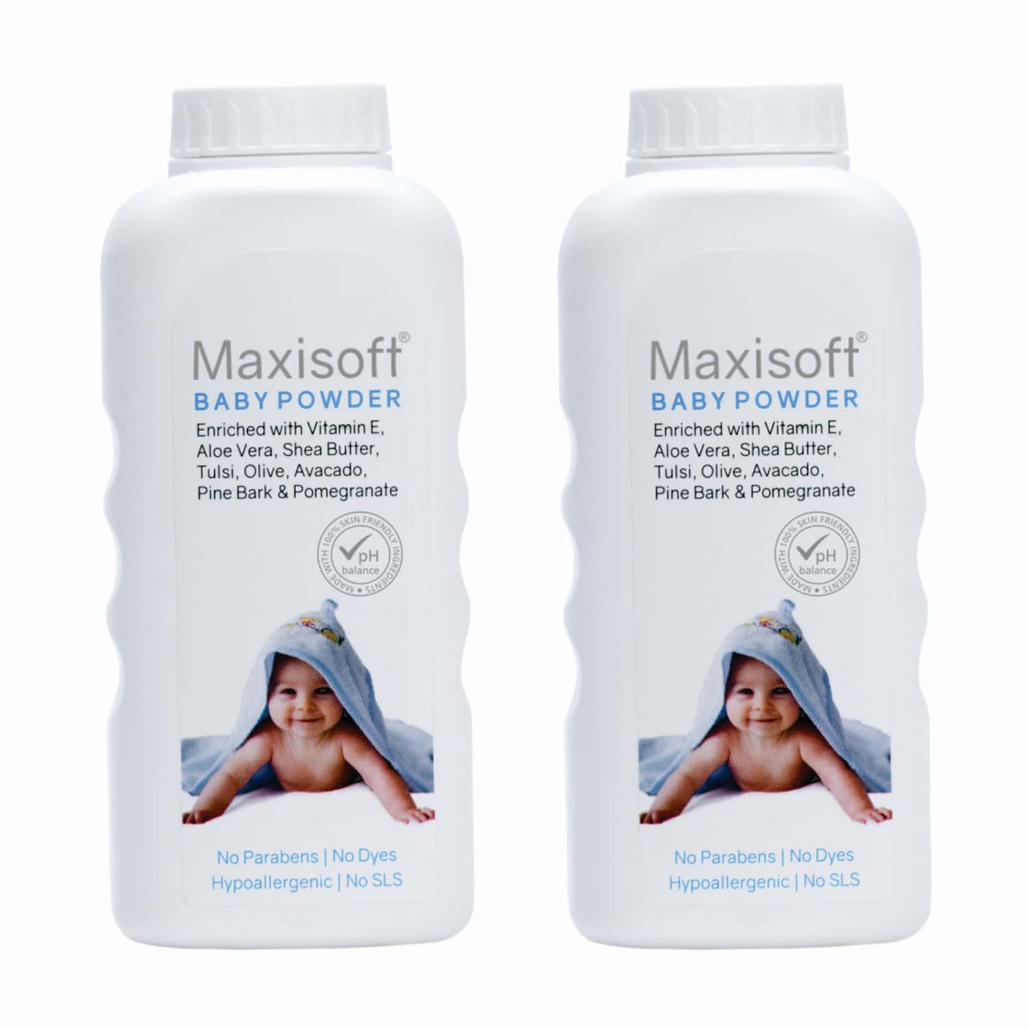 Maxisoft Baby Powder | Bottle | 200 Gm | Pack Of 2