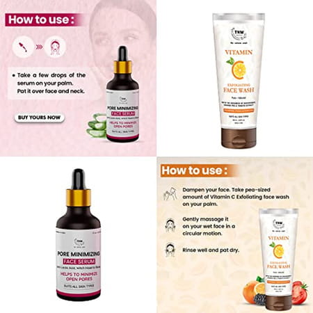 Tnw-The Natural Wash Skincare Combo With Vitamin C Exfoliating Face Wash 115ml