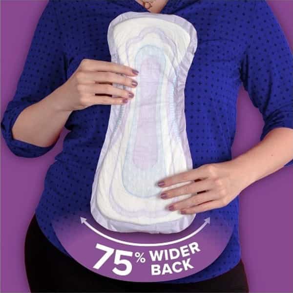 Poise Overnight Incontinence Pads Ultimate Absorbency Extra Coverage| 72 Count