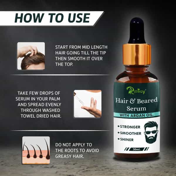 Hair & Beared Serum For Beard Growth | Mustache Hair Oil For Men 100% Ayurvedic 30 Ml
