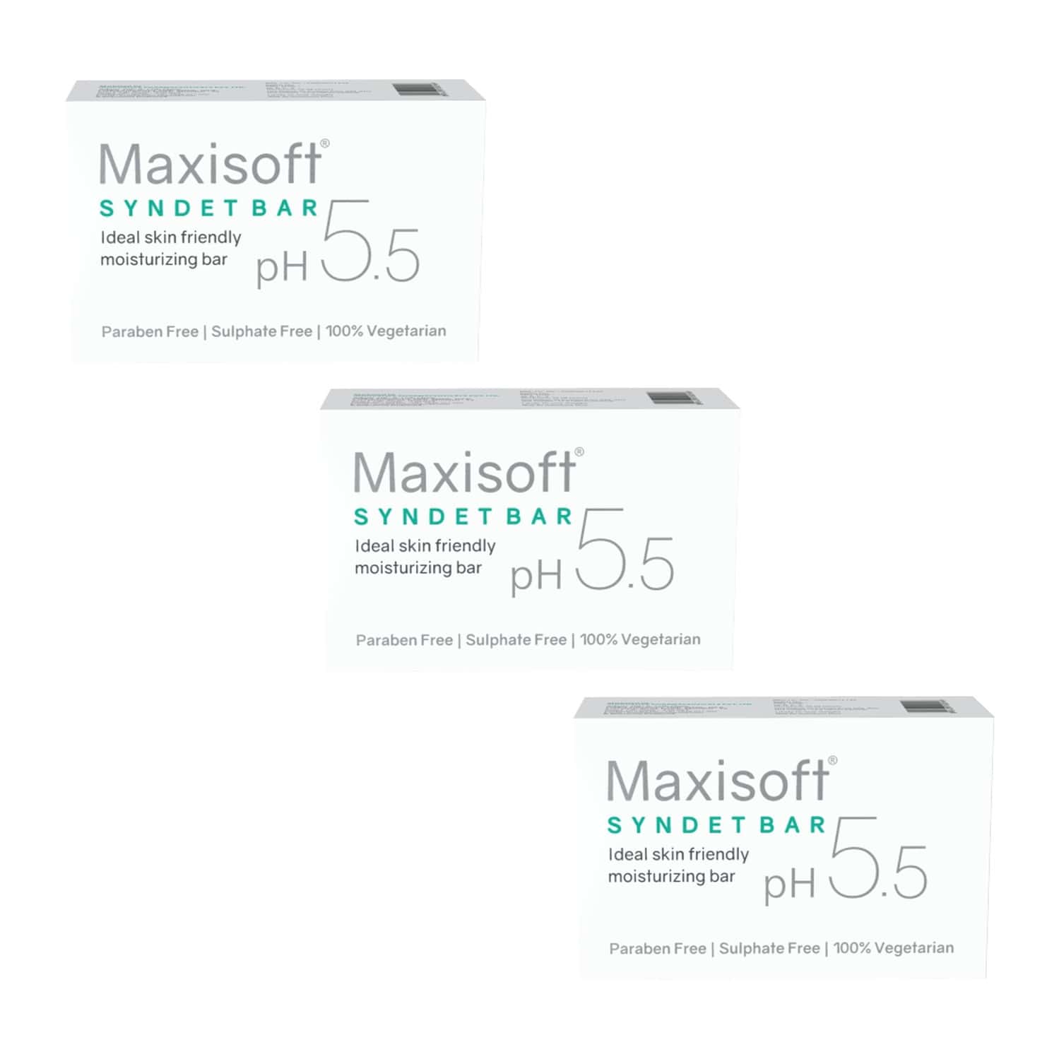 Maxisoft Syndet Bar Ph 5.5 | 75 Gm | Pack Of 3