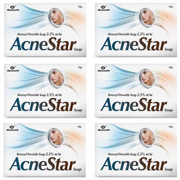 Acnestar 2.5% Soap 75Gm (Pack Of 6)