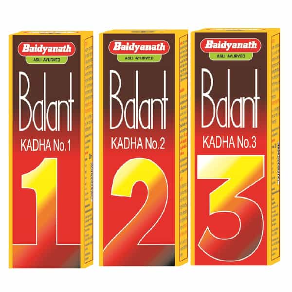 Baidyanath Asli Ayurved Balant Kadha No. 1 2 3 - 200 Ml (Combo Pack) (Pack Of 3)