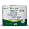 Respect Unisex Adult Diaper Pants Style| 10-12 Hour Leakage Protection (M - 10 Count | 24-35 Inches)