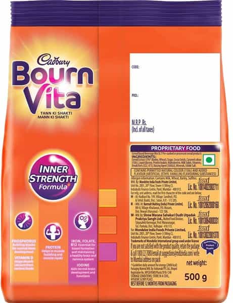Cadbury Bournvita Nutrition Drink Refill Of 500 G