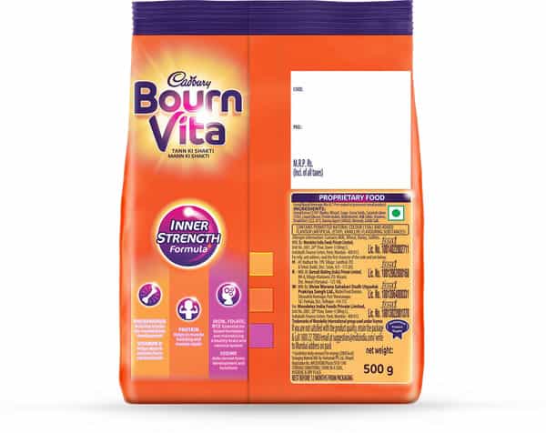 Cadbury Bournvita Nutrition Drink Refill Of 500 G