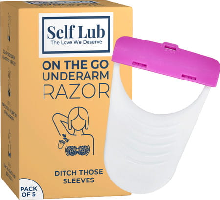 Self Lub On The Go Underarms Razor For Instant Pain Free Hair Removal -Pack Of 5