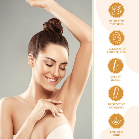 Self Lub On The Go Underarms Razor For Instant Pain Free Hair Removal -Pack Of 5