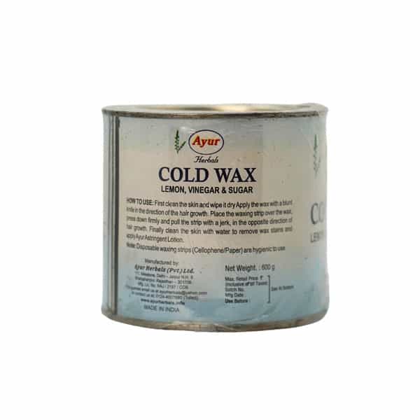 Ayur Herbals Cold Wax With Lemon,Glycerin I Skin Feel Smoother Without Feeling Itchy I Pack 2- 600G