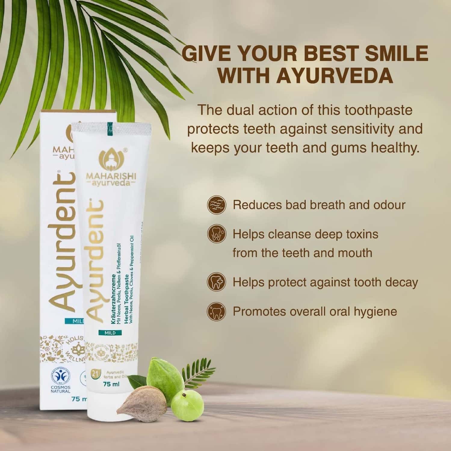 Buy MAHARISHI AYURVEDA AYURDENT MILD HERBAL AYURVEDIC TOOTHPASTE ALL