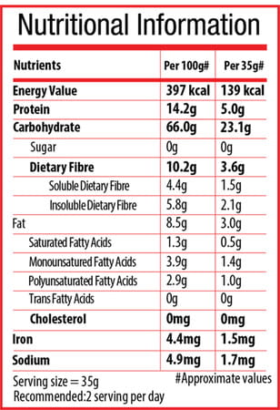 Bagrrys Oats 500 Gm Pouch