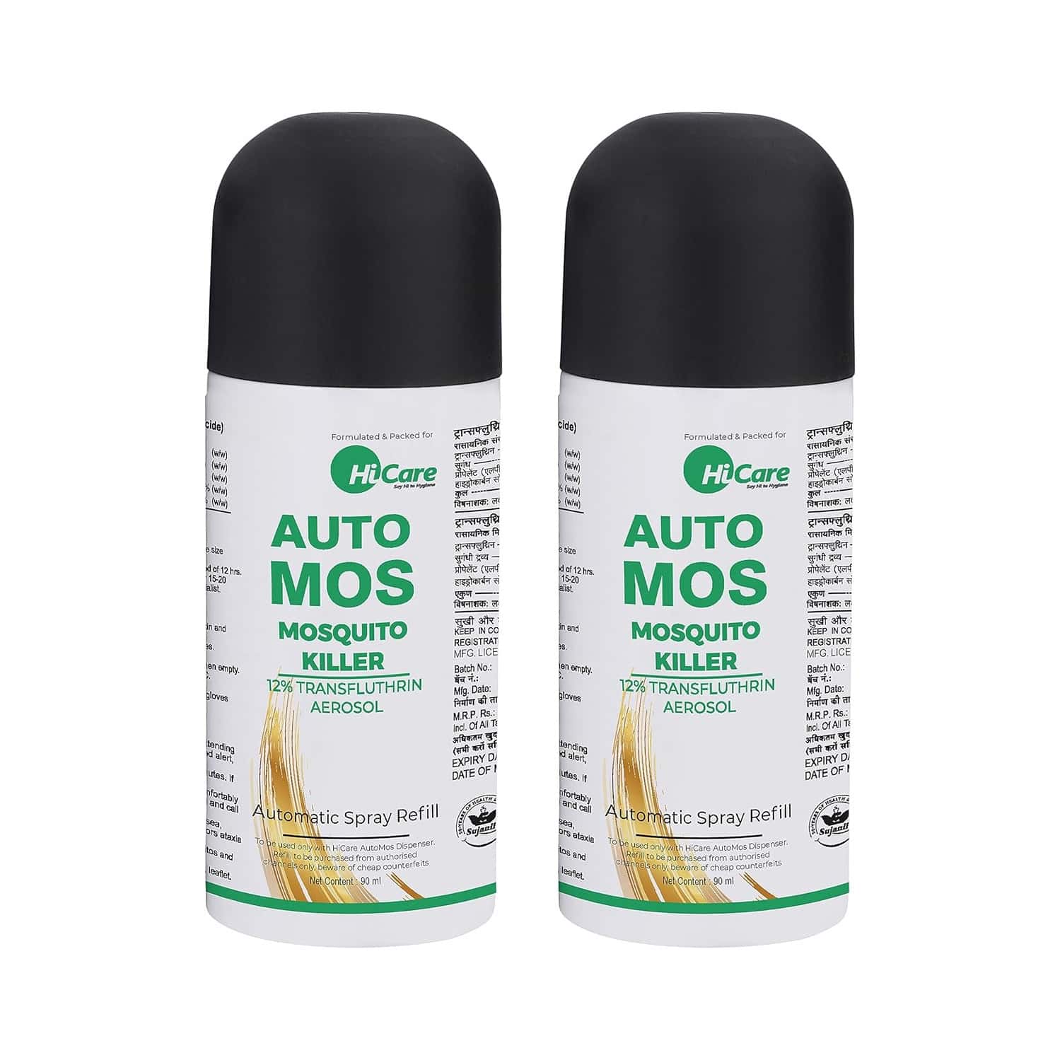 Hicare Automos Refill Pack Of 2 - India'S 1st & Only Automatic Mosquito Repellent | 180 Ml
