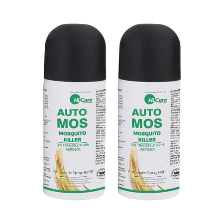 Hicare Automos Refill Pack Of 2 - India'S 1st & Only Automatic Mosquito Repellent | 180 Ml