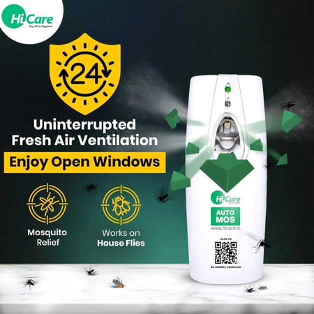 Hicare Automos Refill Pack Of 2 - India's 1St & Only Automatic Mosquito Repellent | 180 Ml