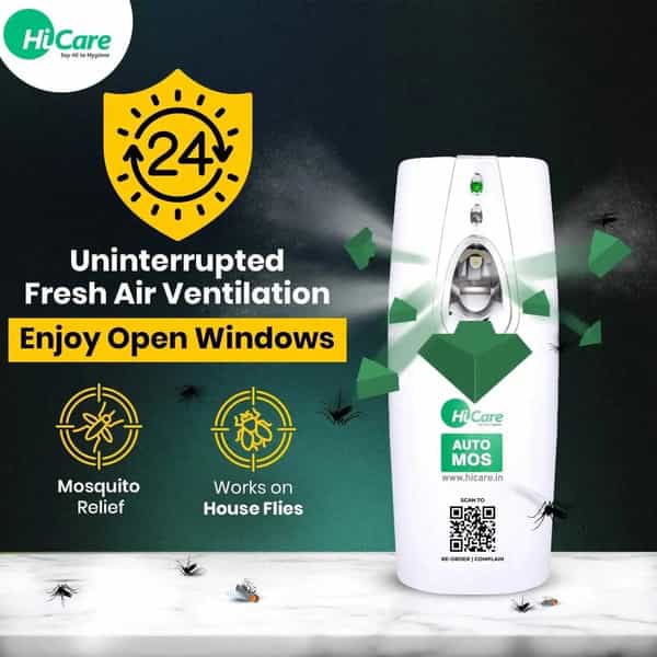 Hicare Automos Refill Pack Of 2 - India's 1St & Only Automatic Mosquito Repellent | 180 Ml
