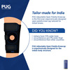Pug Open Patella Kneecap | Adjustable Hinged Knee Brace For Wider Indian Knees | Matte Black
