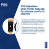 Pug Open Patella Kneecap | Adjustable Hinged Knee Brace For Wider Indian Knees | Matte Black